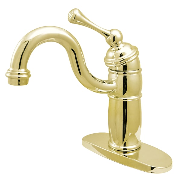 Vintage Monoblock Bar Faucet, Polished Brass